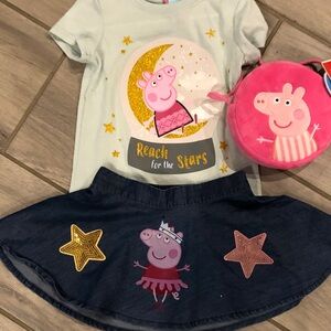 Peppa Pig Kids Matching Set - Blue and Pink